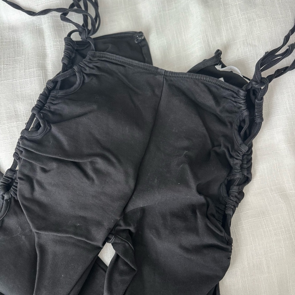 Windsor Black Strappy Jumpsuit with Drawstring Detail